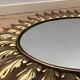 Deknudt 1950 large golden oval mirror  - 70x56cm