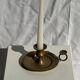 Antique gold hand candlestick with a handle fixed by 3 rivets H8 D13