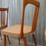 Mid-Century Dutch Organic Design Chairs from Stevens, 1950s, Set of 3
