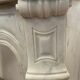 Louis XV style fireplace in white marble veined Carrara Italy 20th century