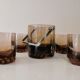 Vintage whisky service in 70s blown glass