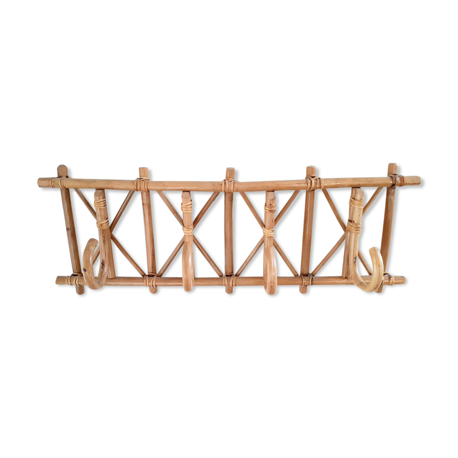 Rattan coat-rack in rattan