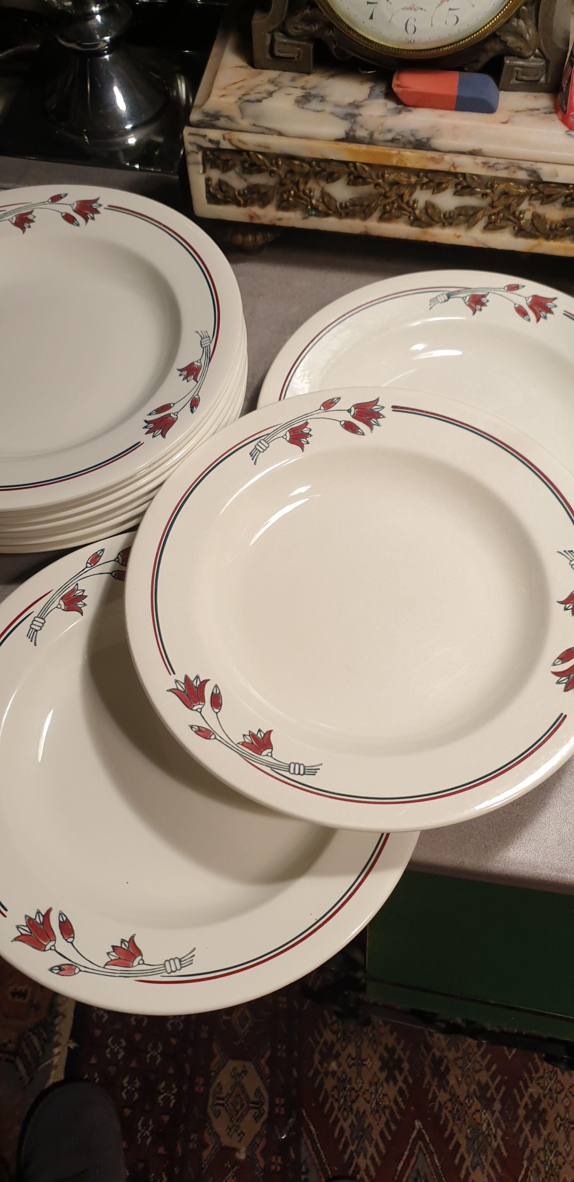 Hollow plates Salins E.charbonnier model Athos XXth