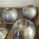 Set of 5 vintage IKEA aluminum candle holders