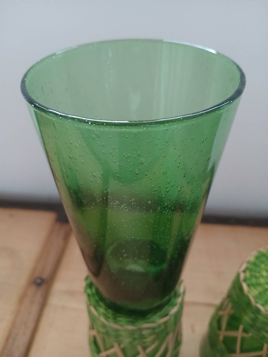 4 orangeade glasses with braided base