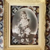Solid wood frame worked 50s/60s.
