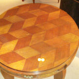 Jules Leleu pedestal mahogany and metal