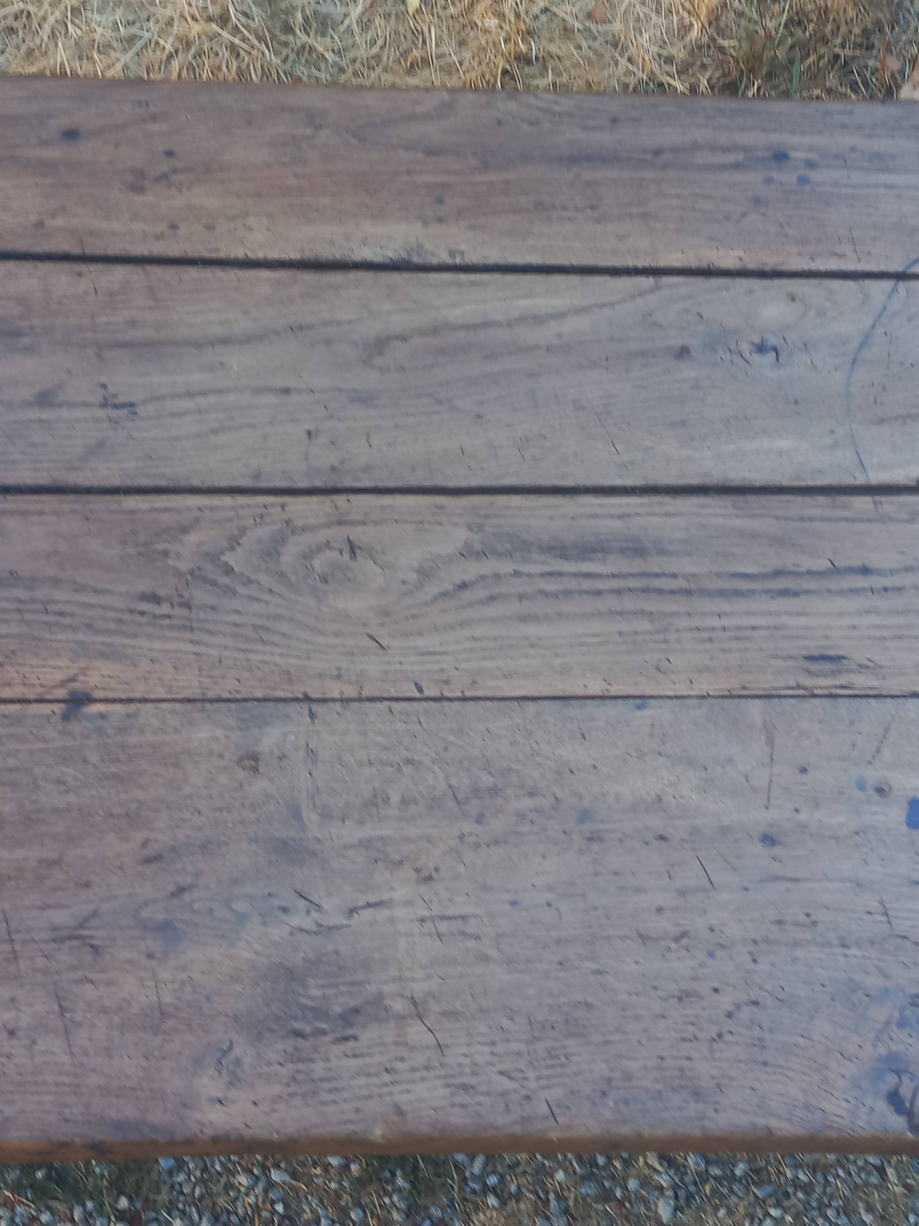 19th-century oak farmhouse coffee table 149cm