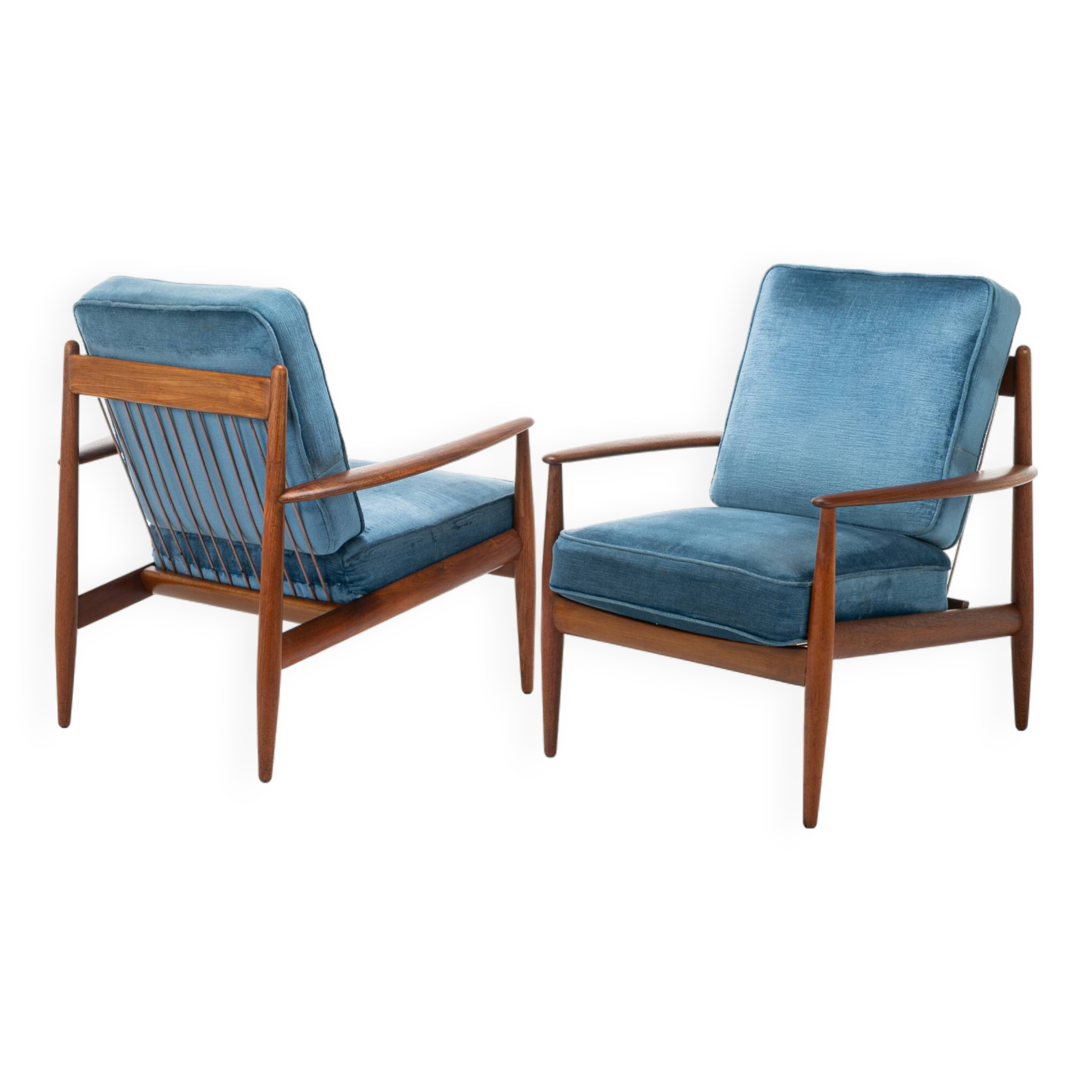 Pair of easy chairs by Grete Jalk for France & Daverkosen, Denmark 1962