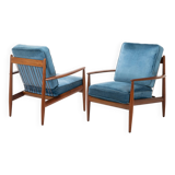 Pair of easy chairs by Grete Jalk for France & Daverkosen, Denmark 1962