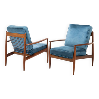 Pair of easy chairs by Grete Jalk for France & Daverkosen, Denmark 1962