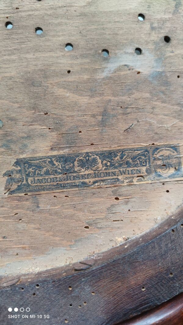 Fauteuil de bureau de la fin du XIXème siècle par Jacob et Joseph Kohn à Vienne, Autriche