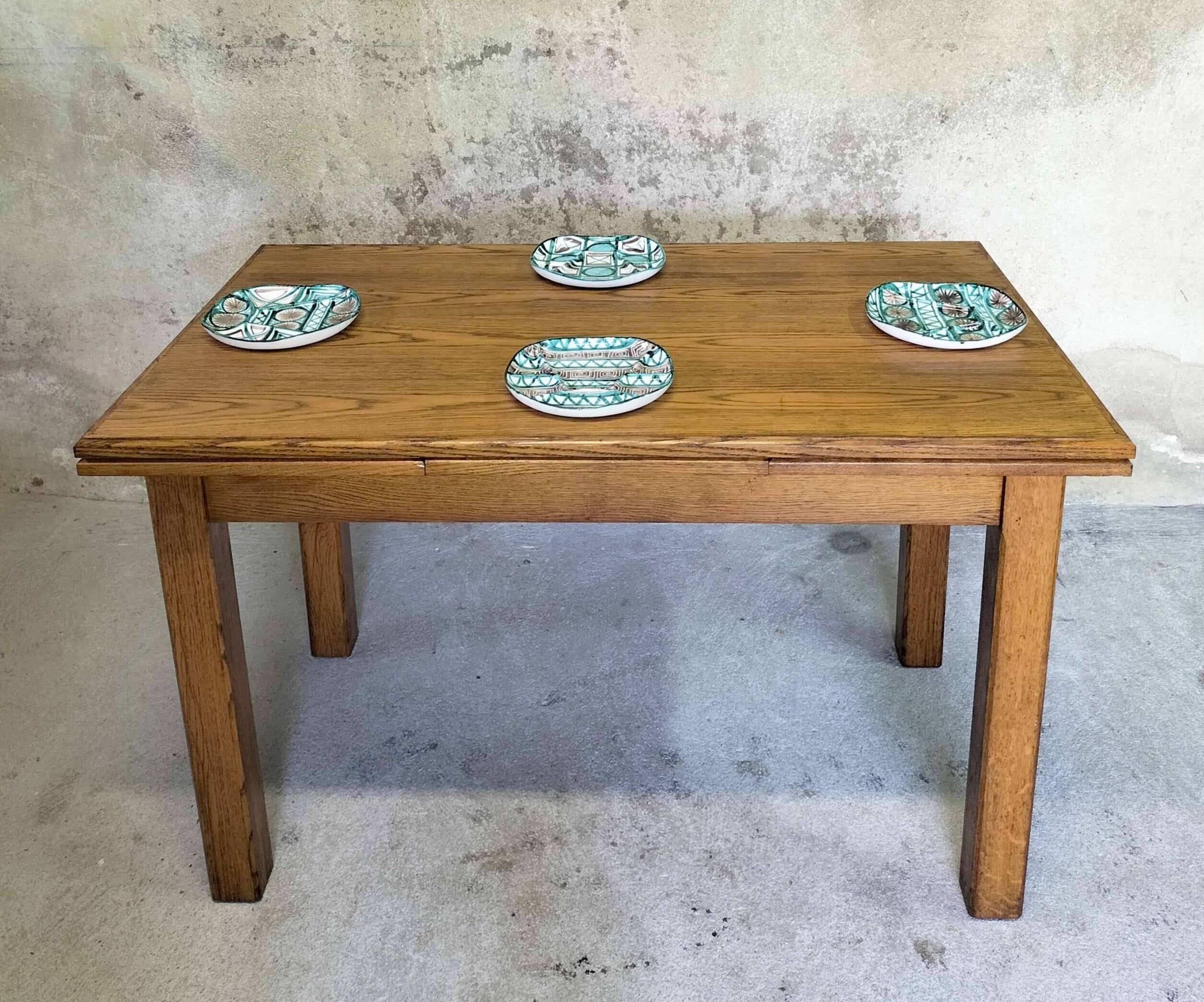 Farmhouse style dining table.