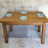 Farmhouse style dining table.