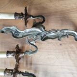 Paire d'applique en bronze de style louis xv rocaille