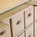 Solid wood sideboard with drawers.