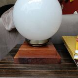 Bedside lamp, table lamp, white opaline globe