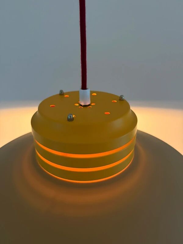 Vintage Danish design space age lamp in cool colour combination