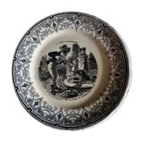 Talking plate with theme Sarreguemines series at the acclimatization garden