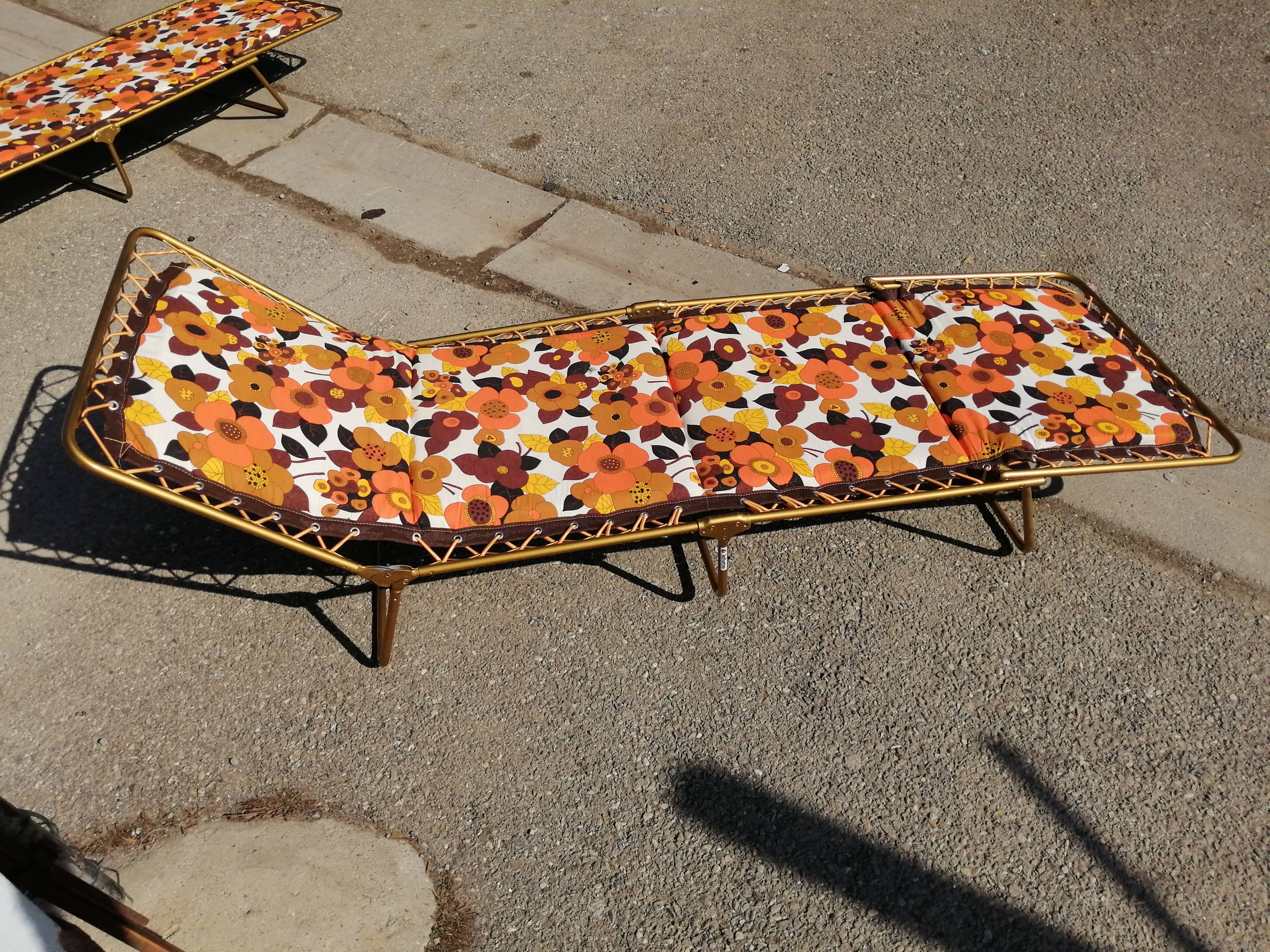 Pair of sun loungers Vintage Lafuma 1970 - NEW