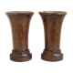 Paire de vases bois vintage