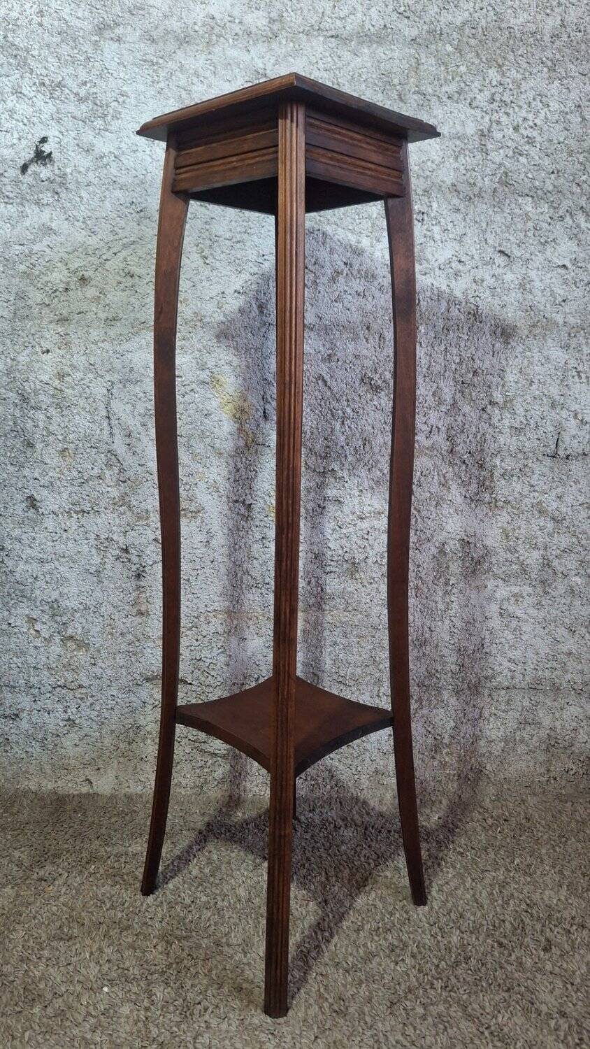 Victorian English two-tier stand in solid wood.