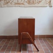 Vintage Scandinavian drop-leaf table in teak wood.