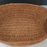 Wicker laundry basket with handles