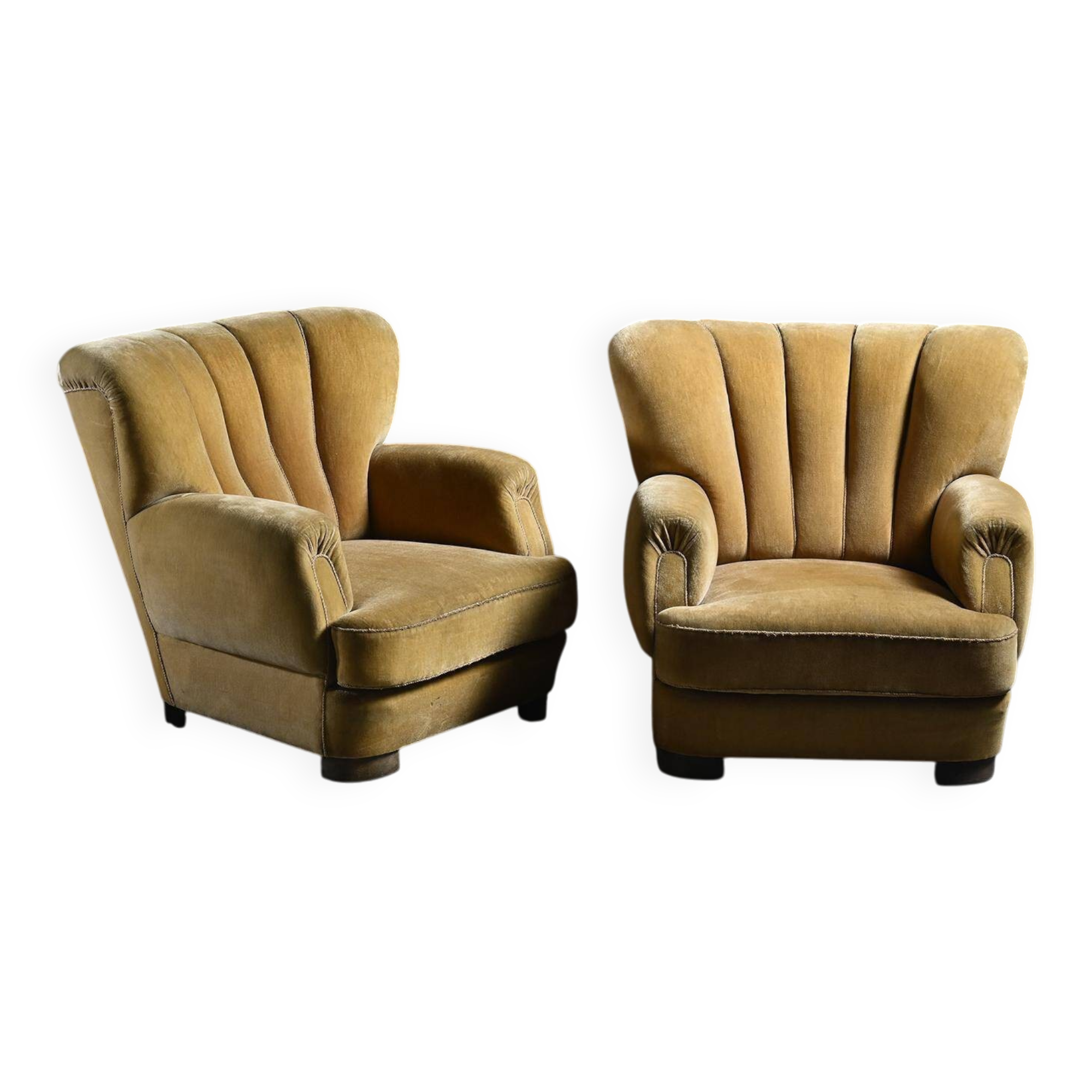Pair of Danish Art Deco armchairs, 1940s