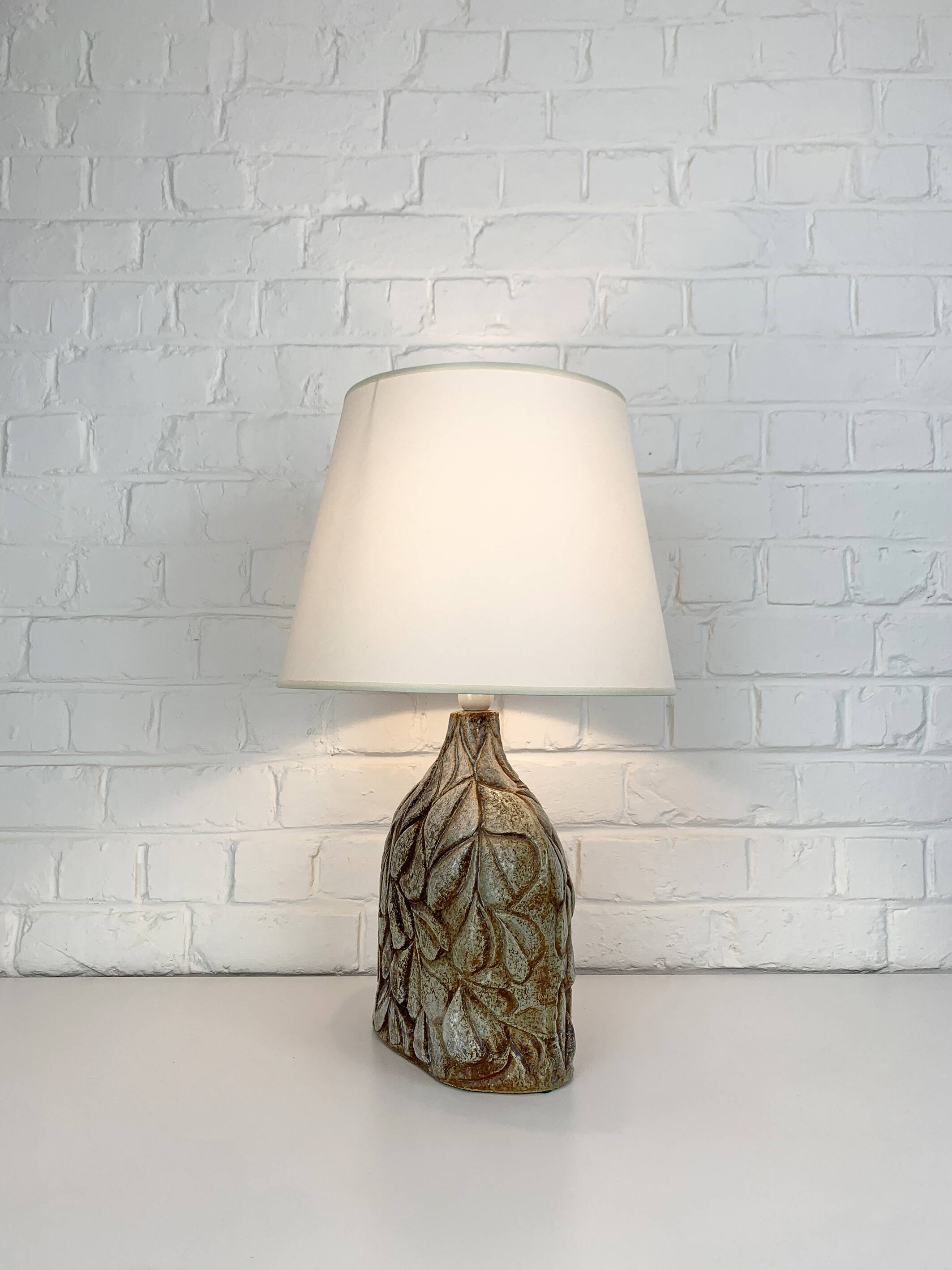 Large Haico Nitzsche ceramic table lamp for Søholm Stentøj, Denmark 1970s