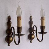 Pair of metal wall sconces