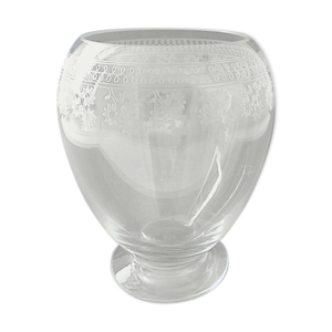 Vase globulaire en cristal - incolore