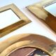 Trio de miroirs en laiton vintage