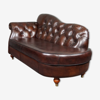 Chesterfield sheep leather sofa