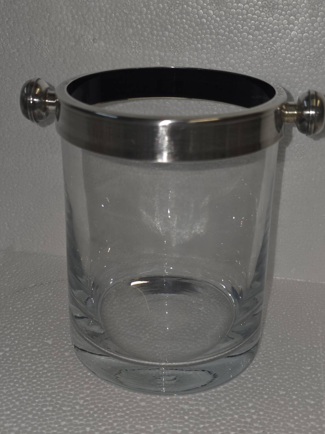 Ice bucket, ice cubes, Fleuron production Christofle