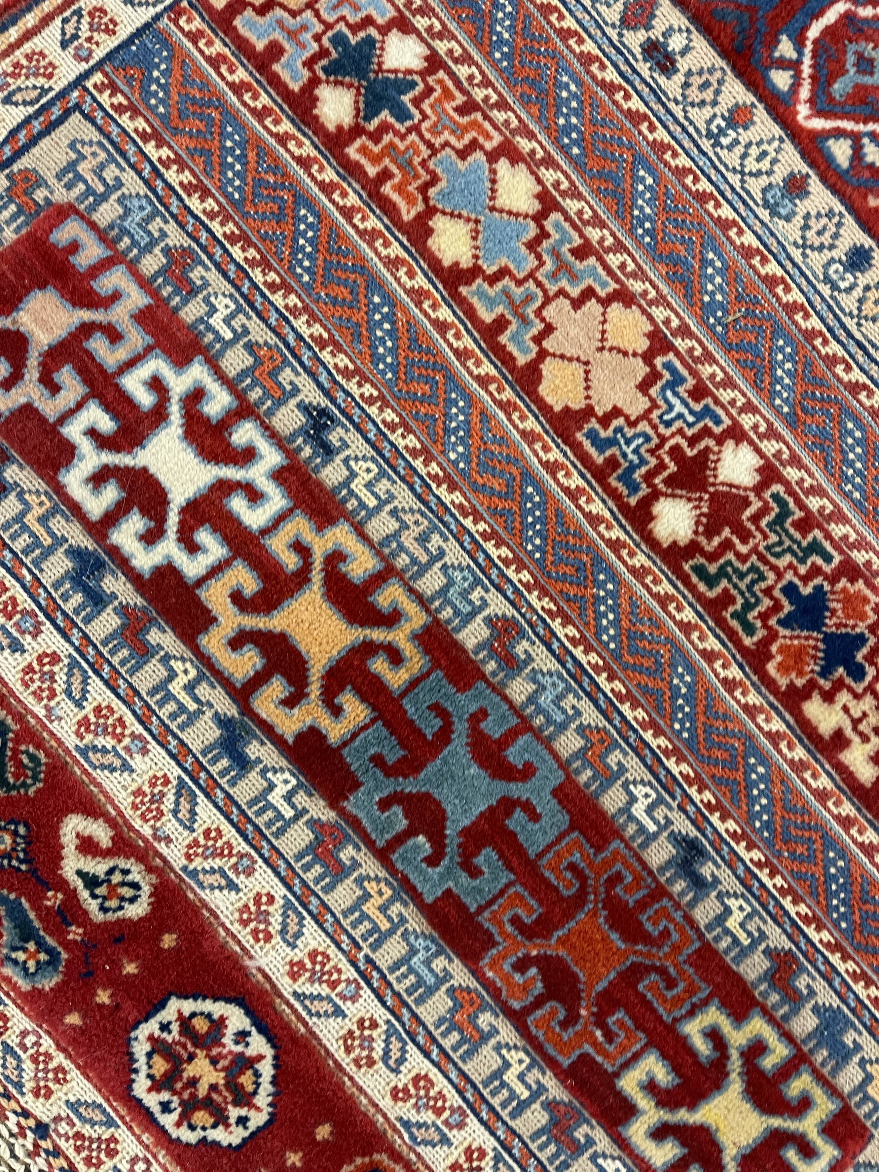 Vintage Style Red Kilim Rug Wool Handmade Tribal Flatweave 167x108cm