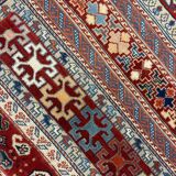 Vintage Style Red Kilim Rug Wool Handmade Tribal Flatweave 167x108cm