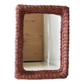 Miroir vintage en rotin