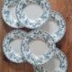 Service de 6 assiettes en terre de fer