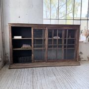 XXL industrial sideboard with glass doors