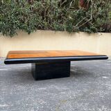 70s elm burl coffee table