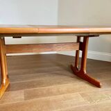 Vintage teak rectangle extendable dining table by AM Mobler Denmark
