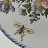 Decorative earthenware plate signed Charolles