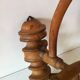 Old wooden patère turned
