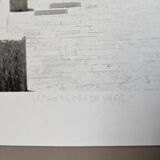 Old photograph "Yaffo clock" black and white numbered paper