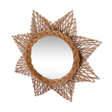 Vintage mirror rattan sun
