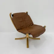 Falcon leather lounge chair by Sigurd Ressel for Vatne Møbler, 1970s