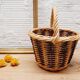 Two-coloured wicker basket