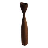 Bougeoir en bois de teck huilé vintage , design scandinave