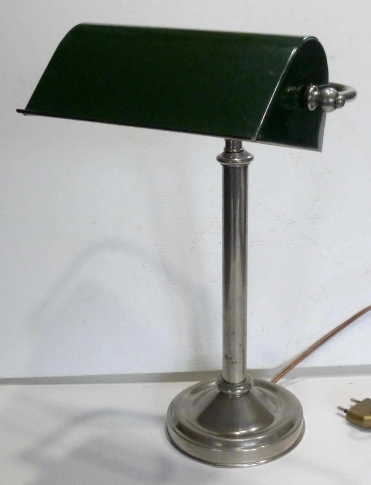 Former 1930s art deco metal desk lamp